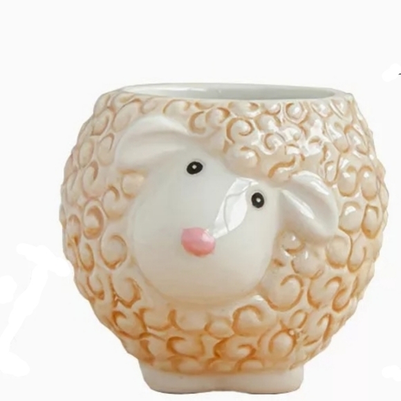 🧡IN STOCK🧡 SHEEP Small Ceramic Planter - Picture 4 of 4